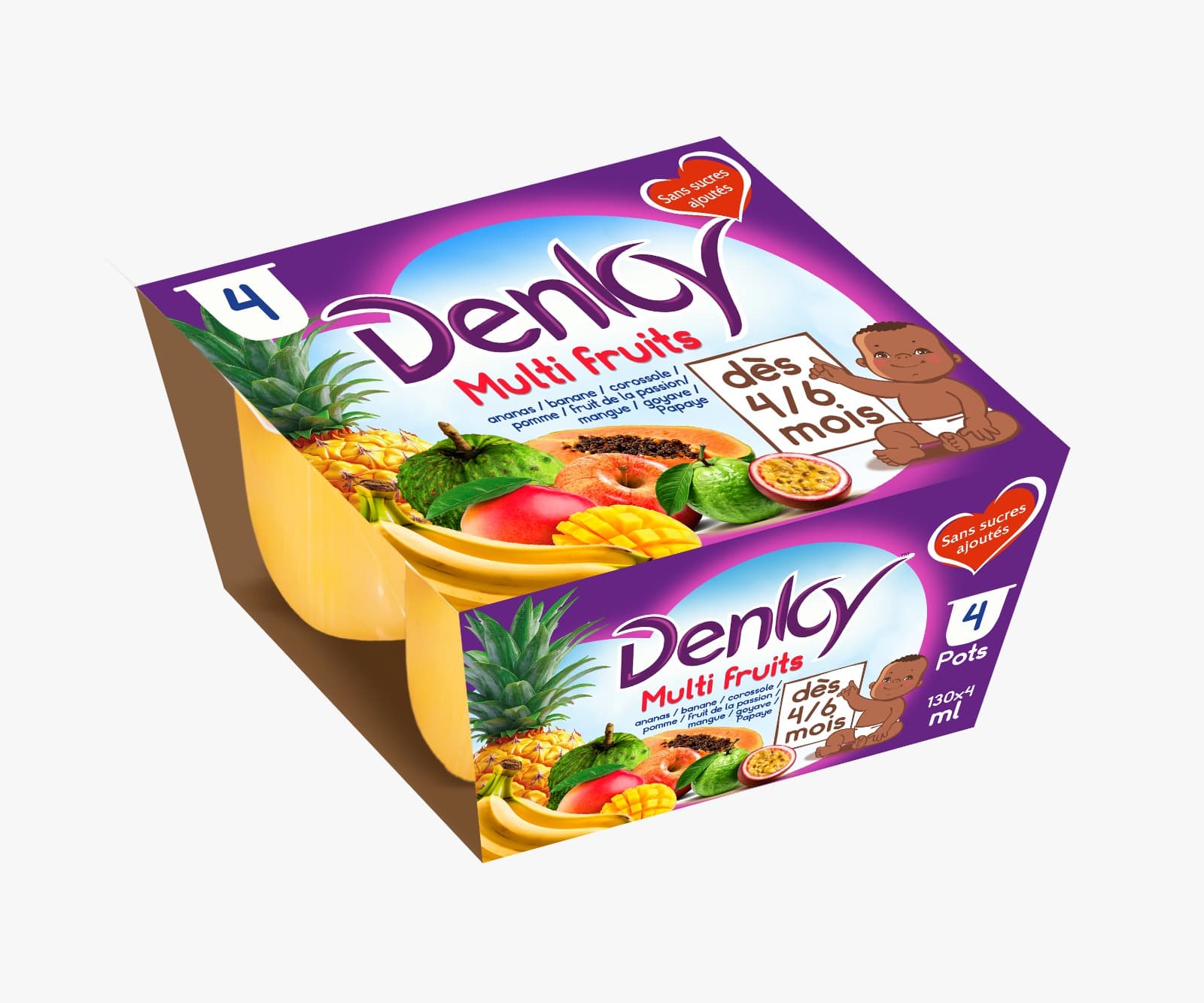 Compotes multifruit bébé